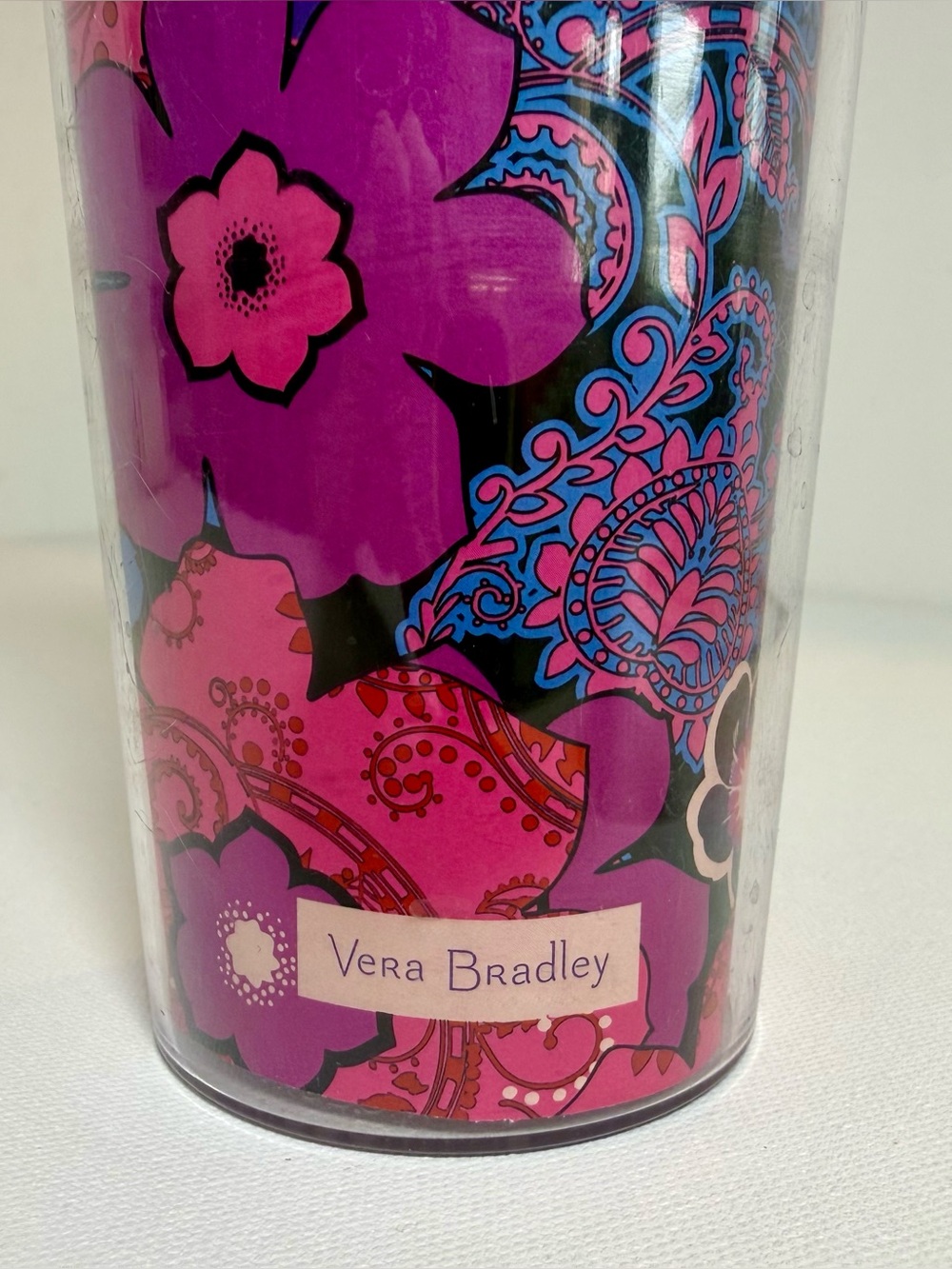 Vera Bradley Floral Tall Cold Cup Double Wall Tumbler preowned
